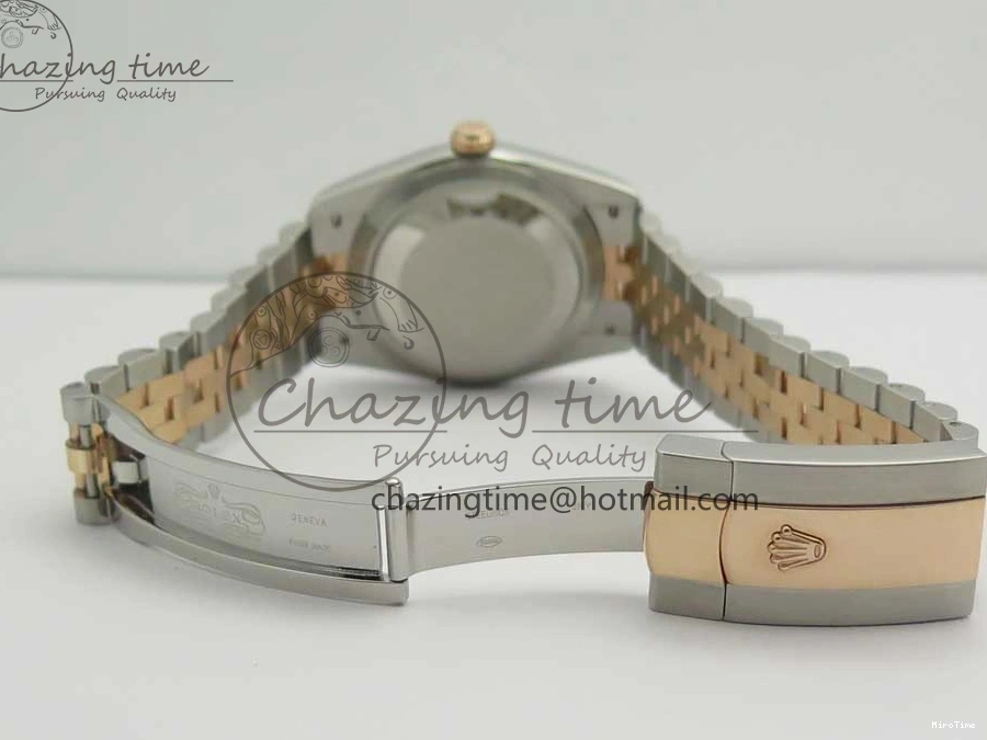 MiroTime 0501 Timeless DateJust 36mm 904 SS RG Wrapped 116231 GMF Gray Diam Dial on SS RG Wrapped Jubilee Bracelet A 3272
